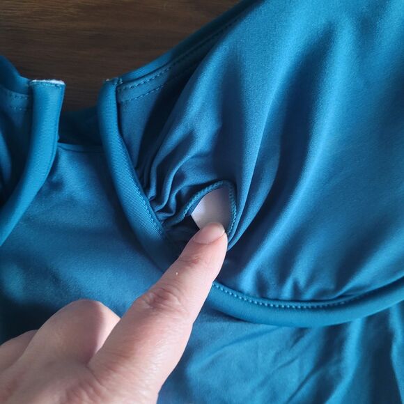 Womens S Underwire One Piece Swimsuit Tummy Control Ruched Bathing B2prity Green - Picture 15 of 16